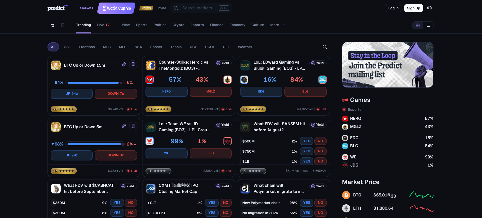 Predict.fun Interface