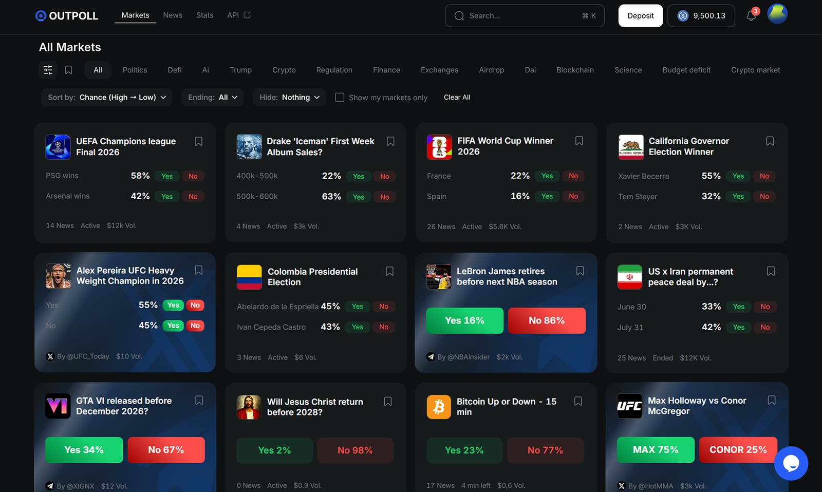 Outpoll.com Interface